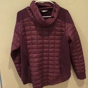 Purple cowl neck pull over